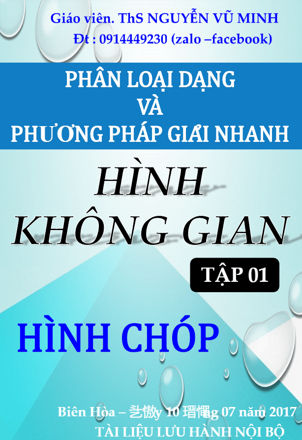 Phân loại dạng và phương pháp giải nhanh hình không gian - Nguyễn Vũ Minh (Tập 1)